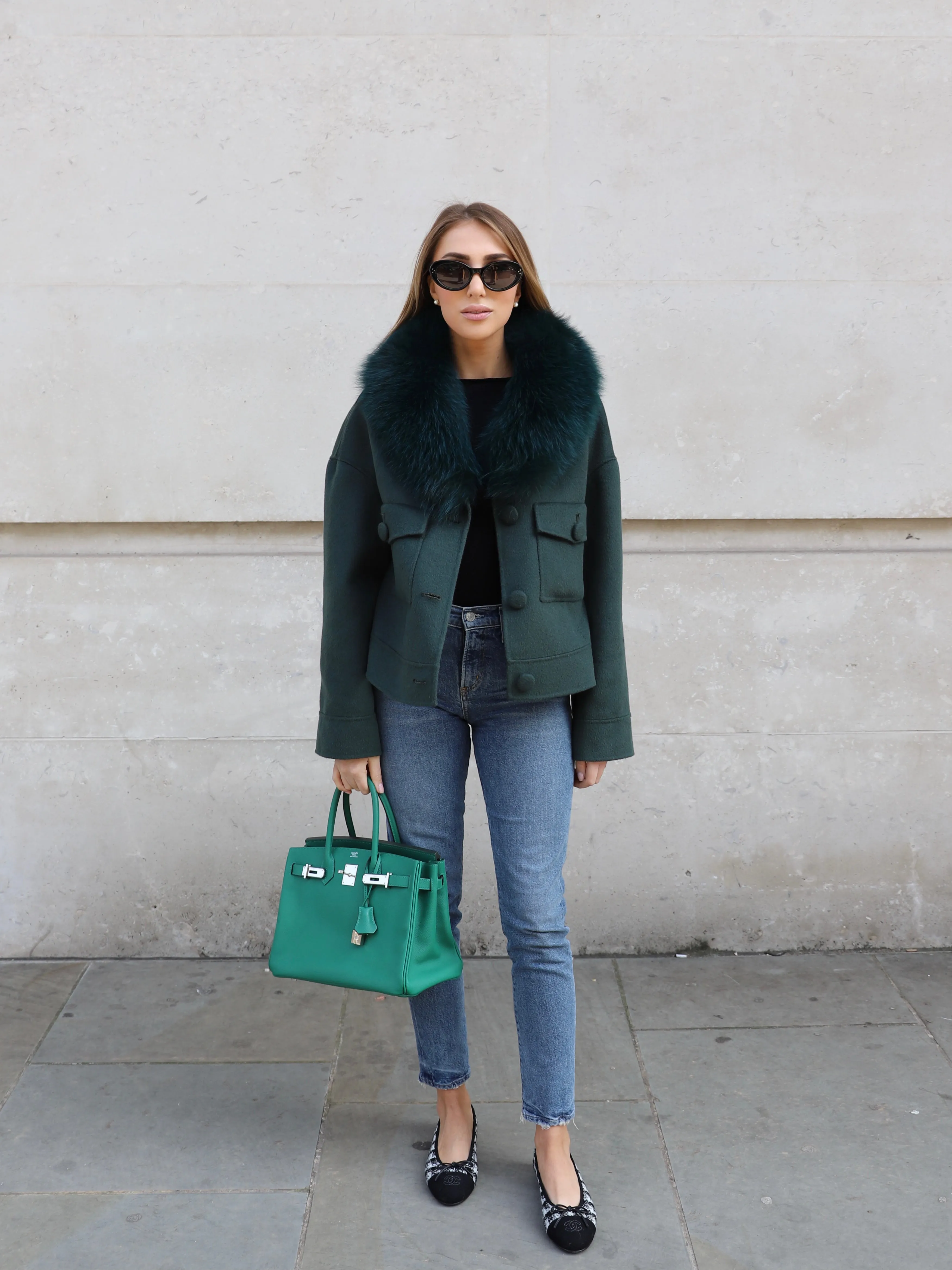 London Cashmere Jacket Green