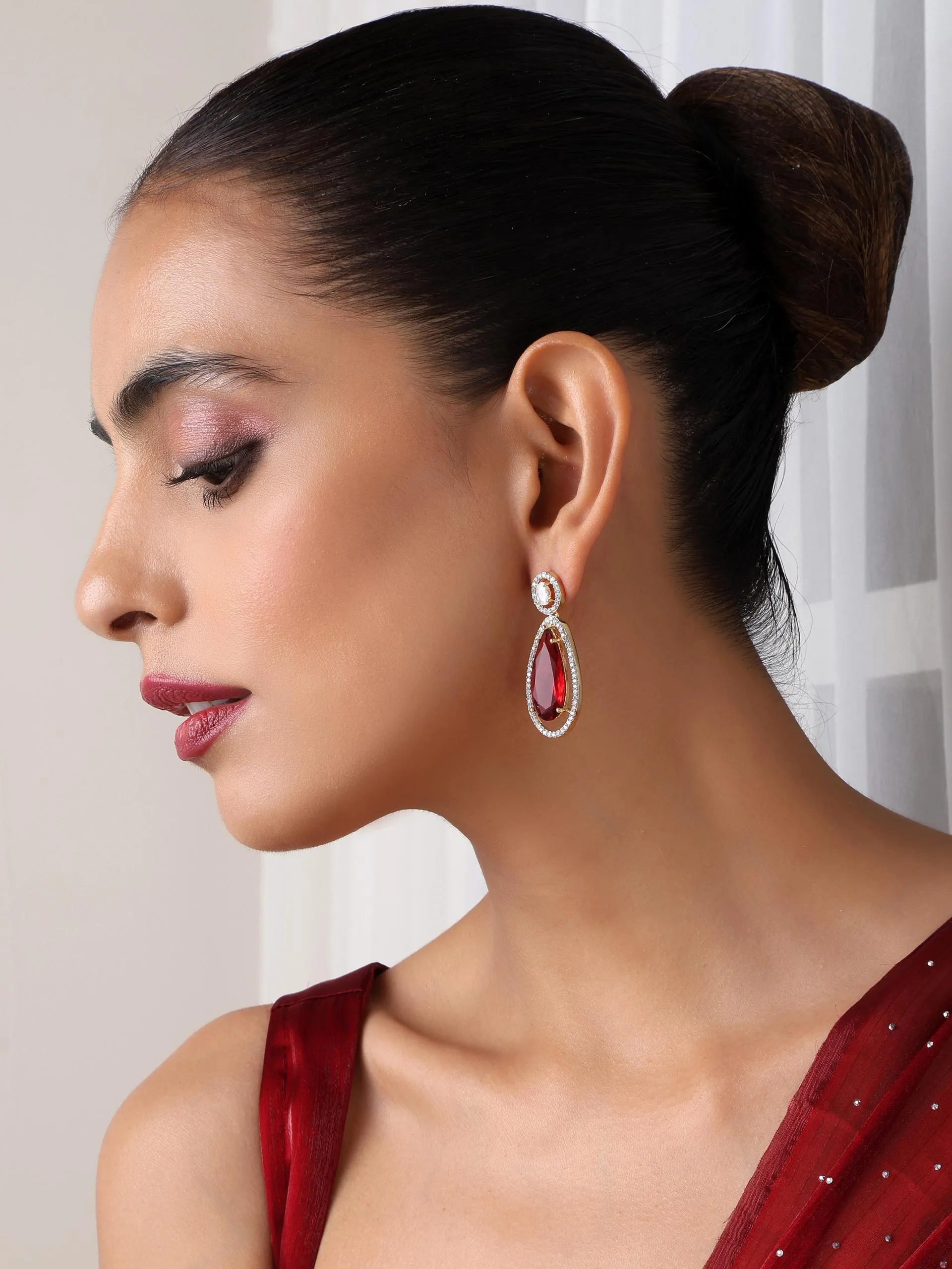 Long Drop Red Earring