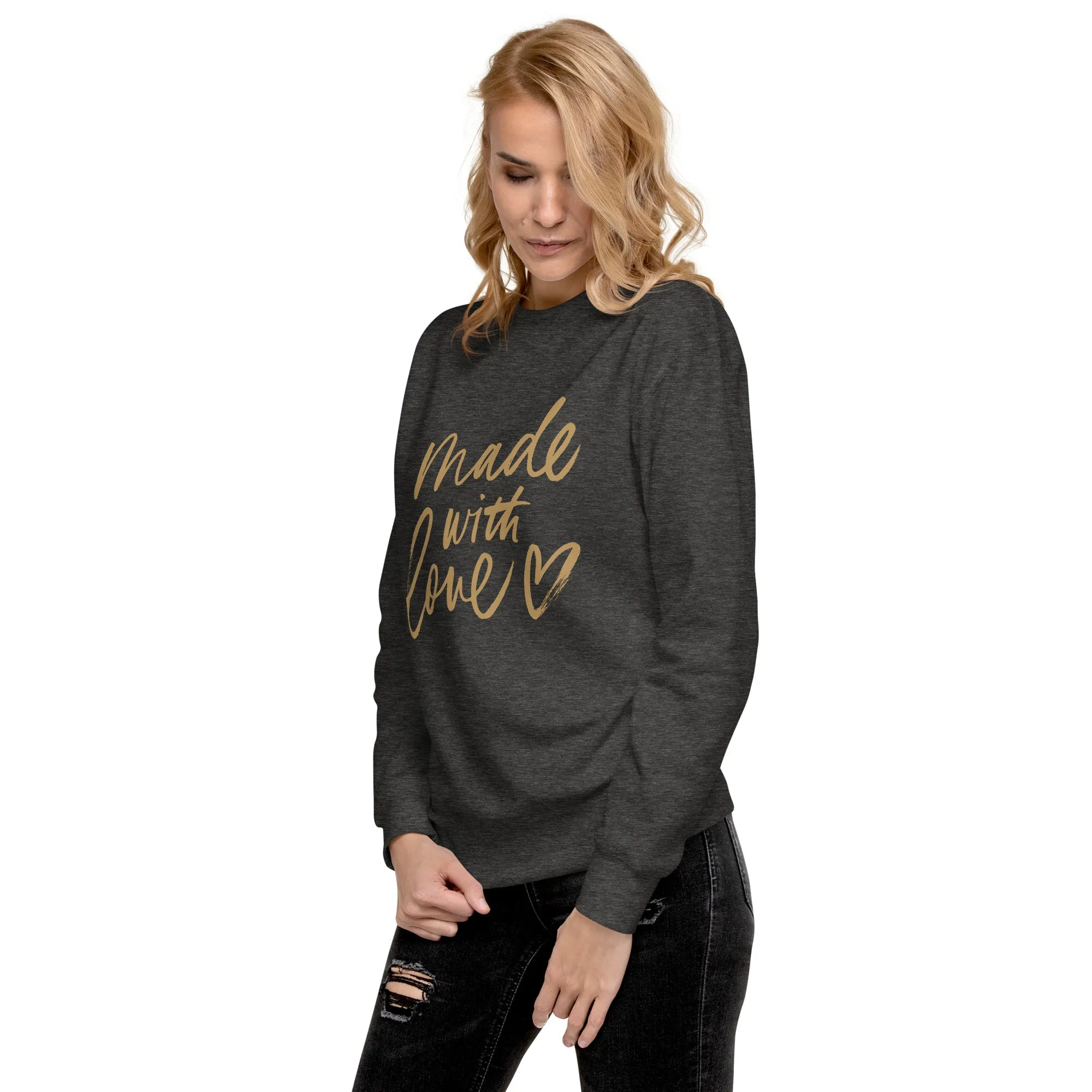 Made with Love Unisex Premium Sweatshirt, lioness-love