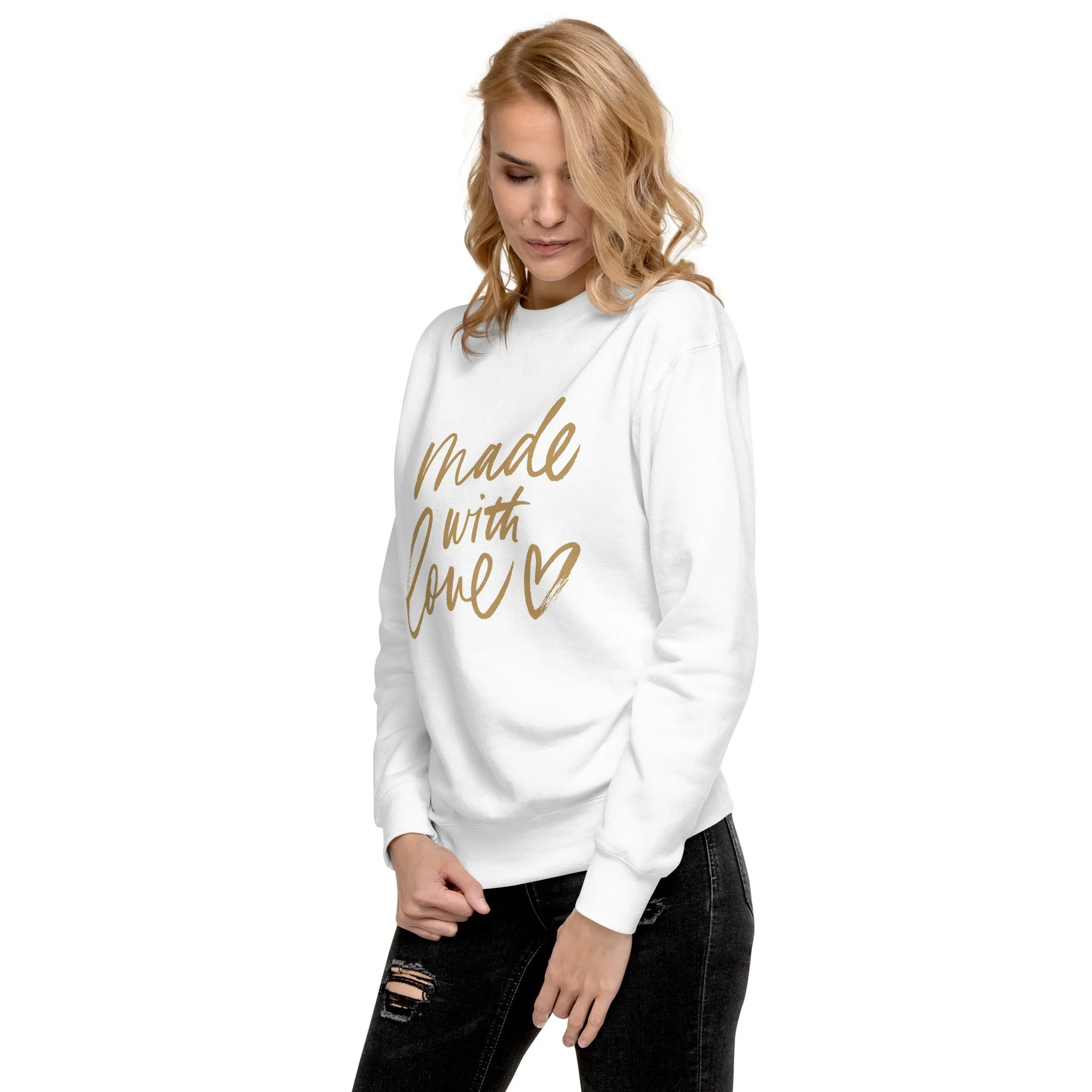 Made with Love Unisex Premium Sweatshirt, lioness-love