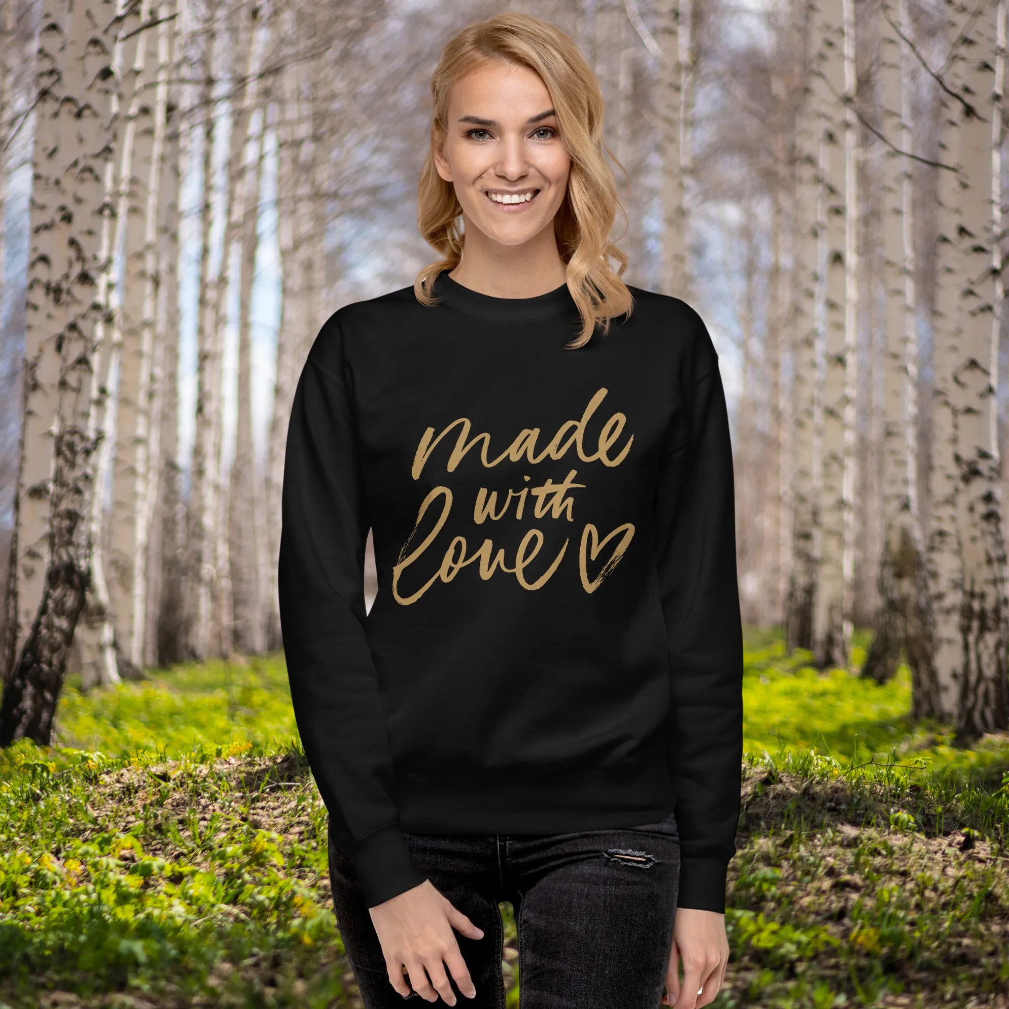 Made with Love Unisex Premium Sweatshirt, lioness-love