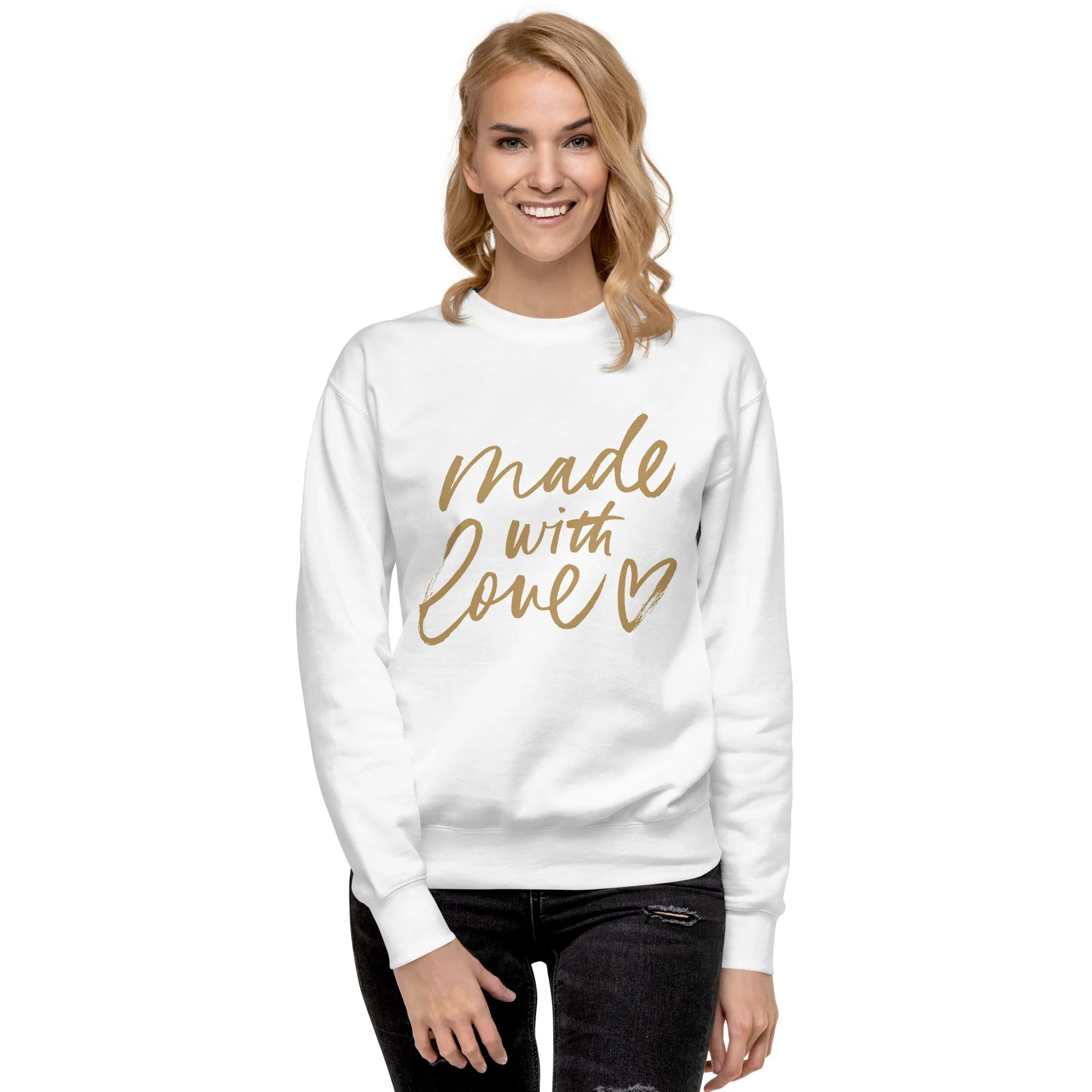 Made with Love Unisex Premium Sweatshirt, lioness-love