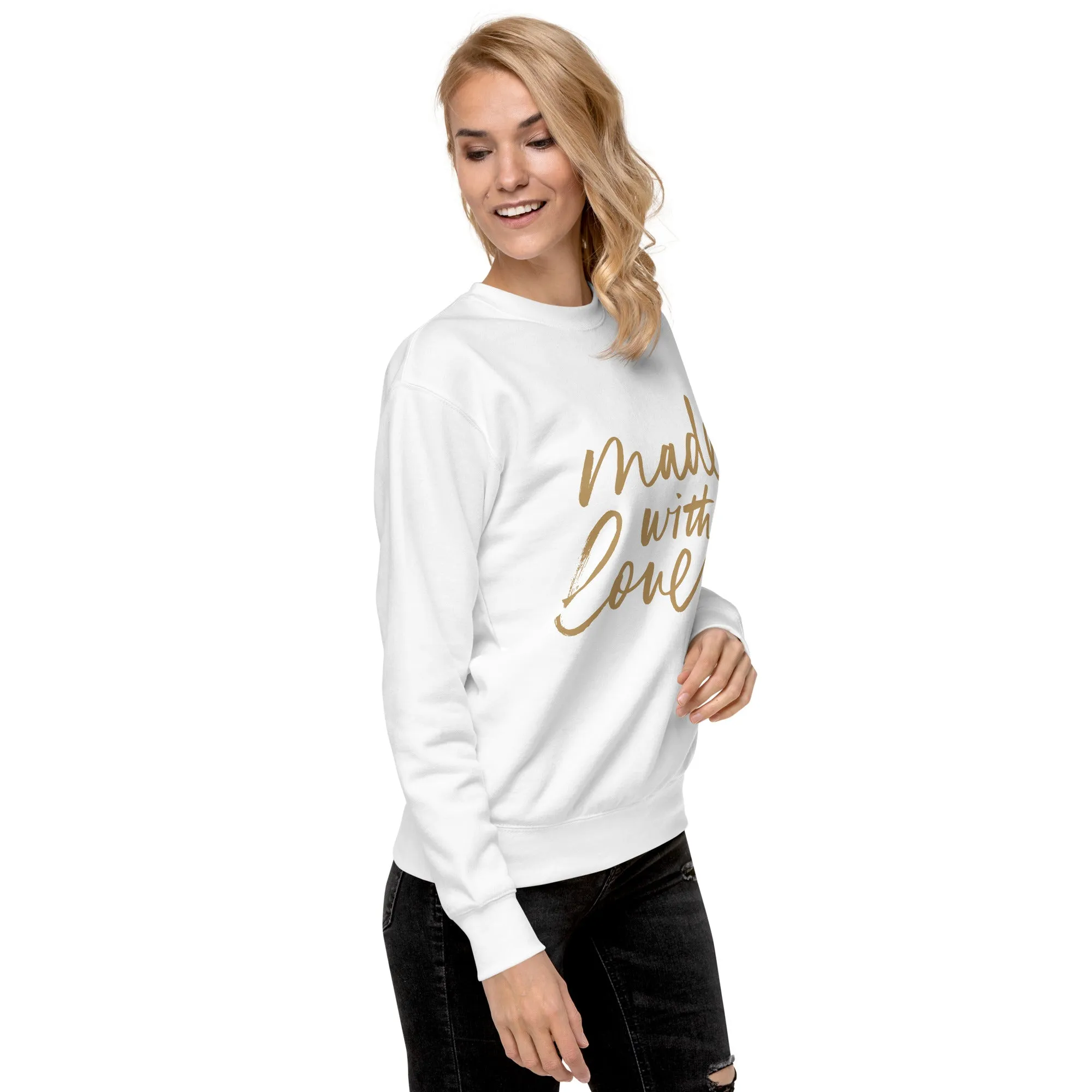 Made with Love Unisex Premium Sweatshirt, lioness-love