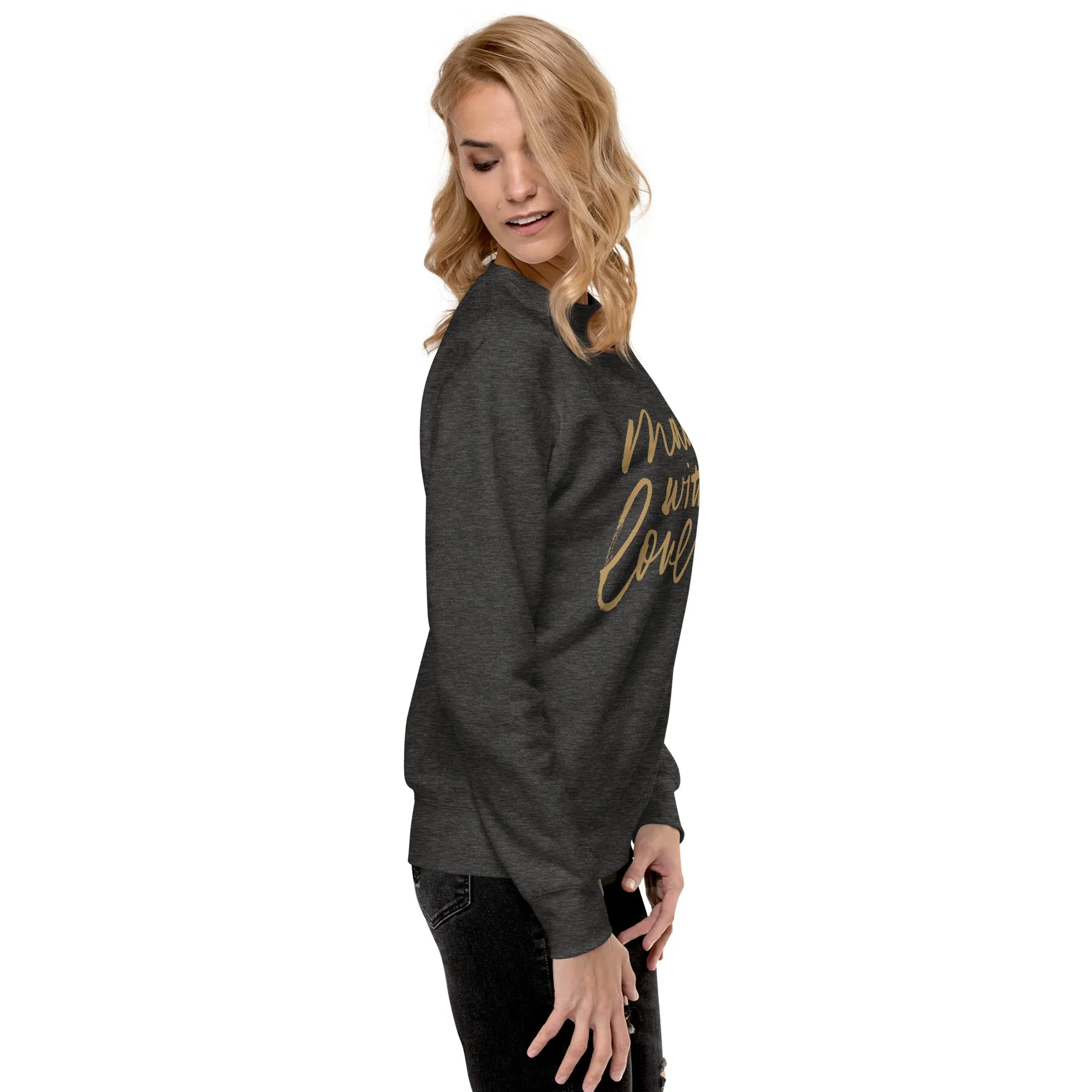 Made with Love Unisex Premium Sweatshirt, lioness-love