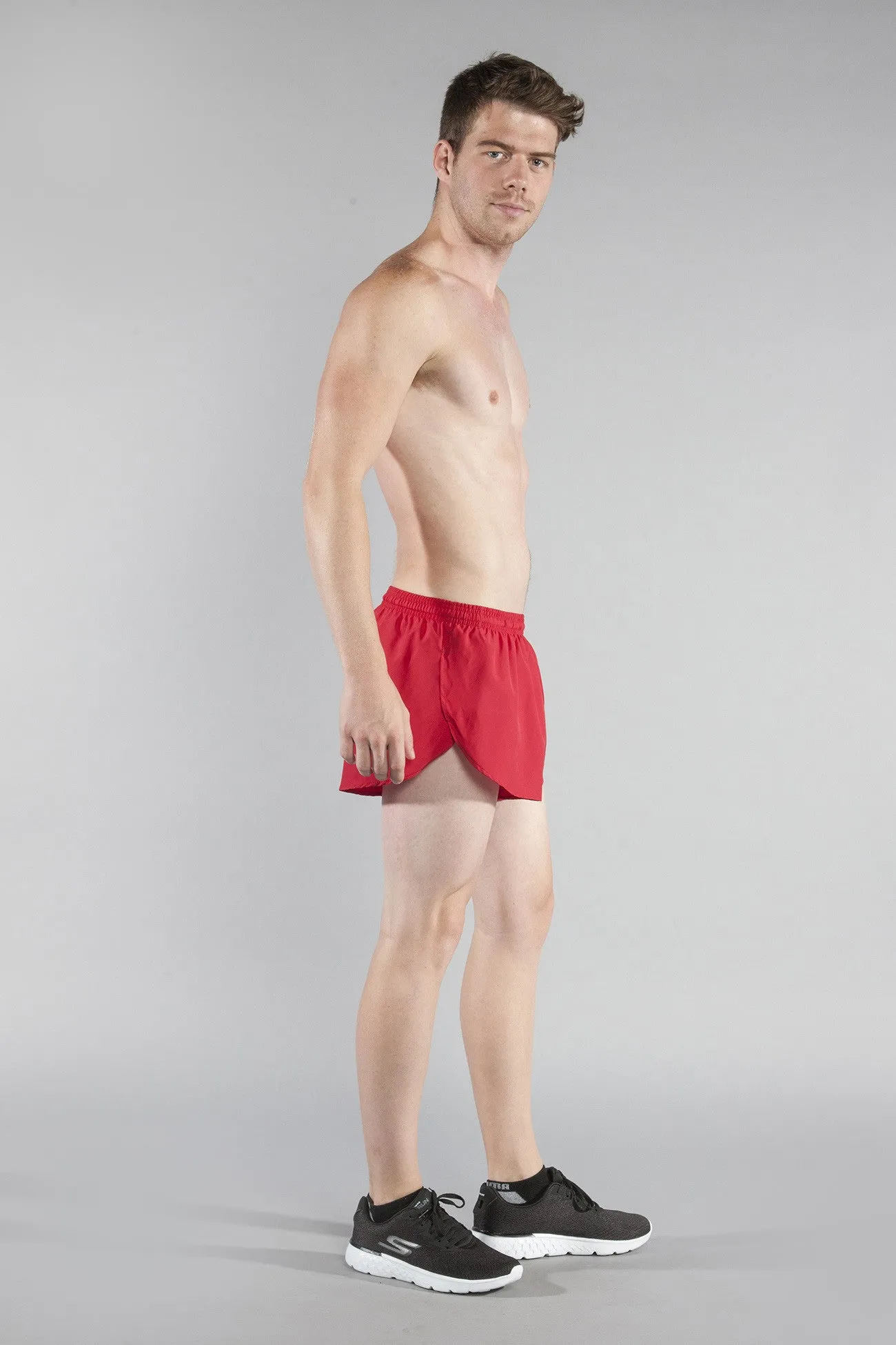 Men's 1" Elite Split Shorts- Red