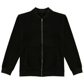 Mens Classic Black Cotton Bomber Jacket