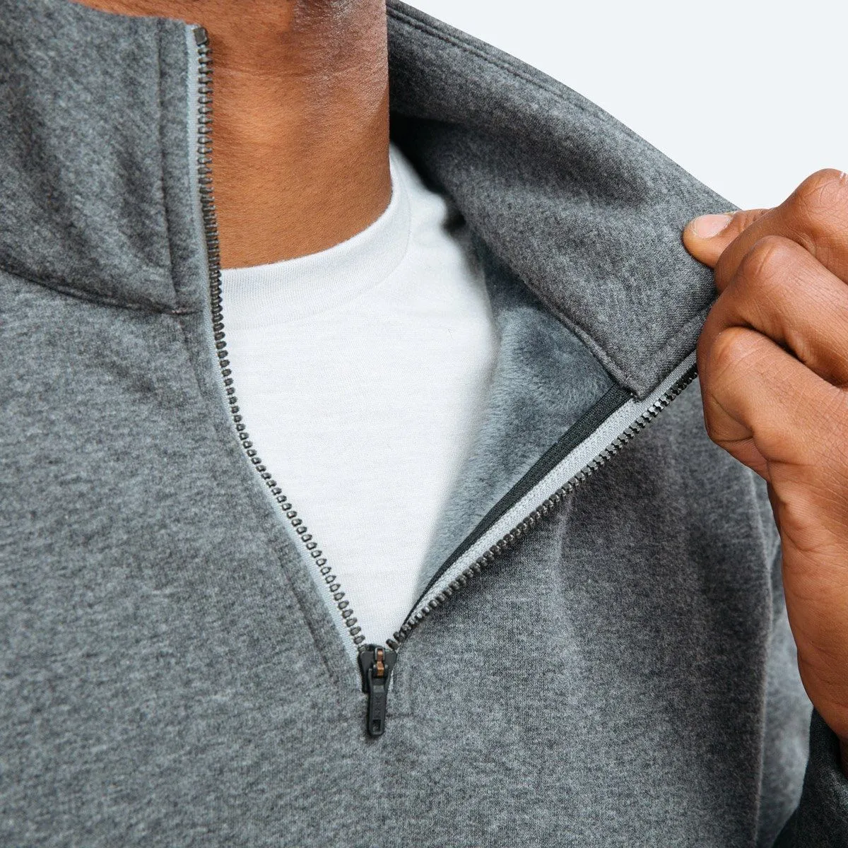 Men's Hybrid Fleece 1/4 Zip - Grey