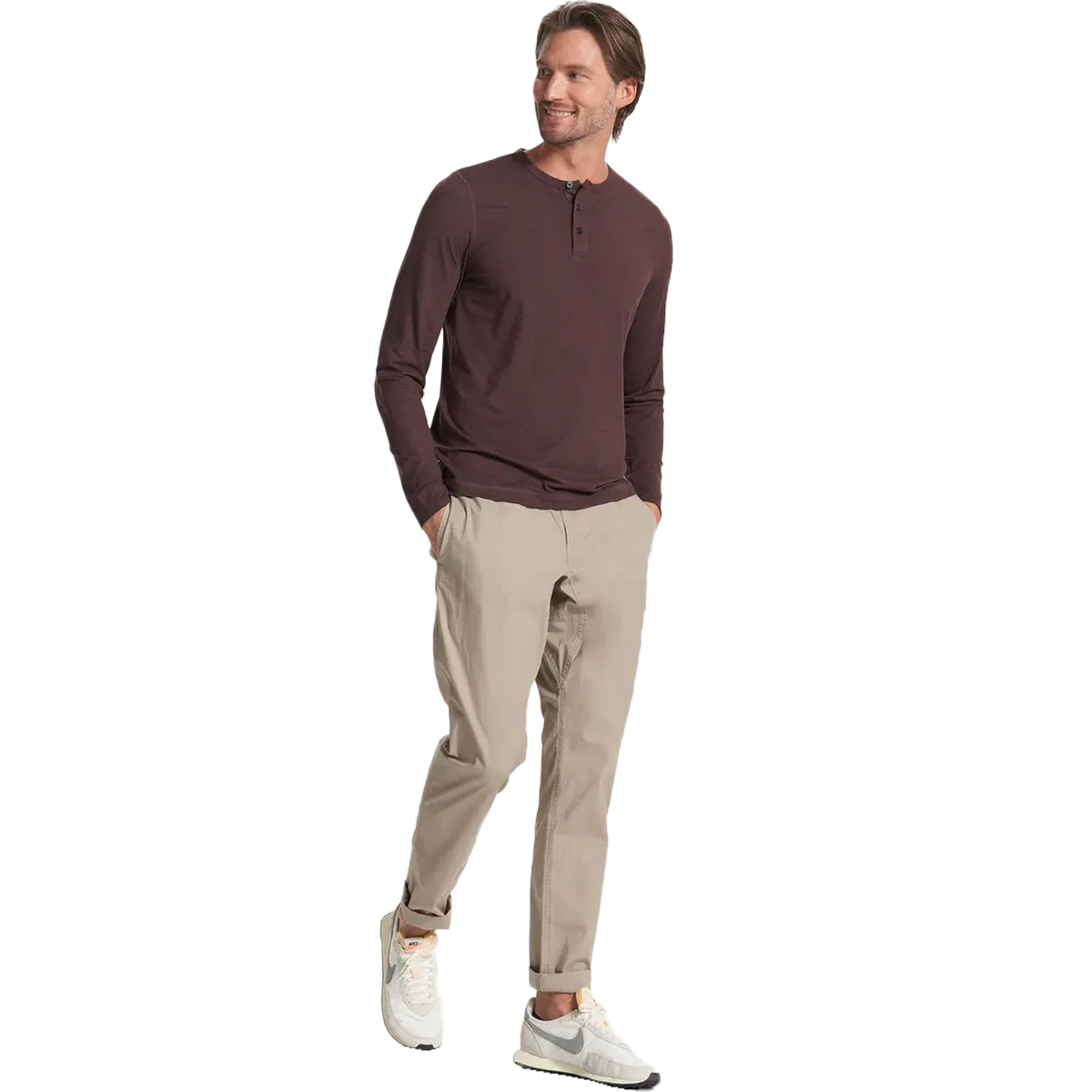 Men's Long-Sleeve Ease Performance Henley