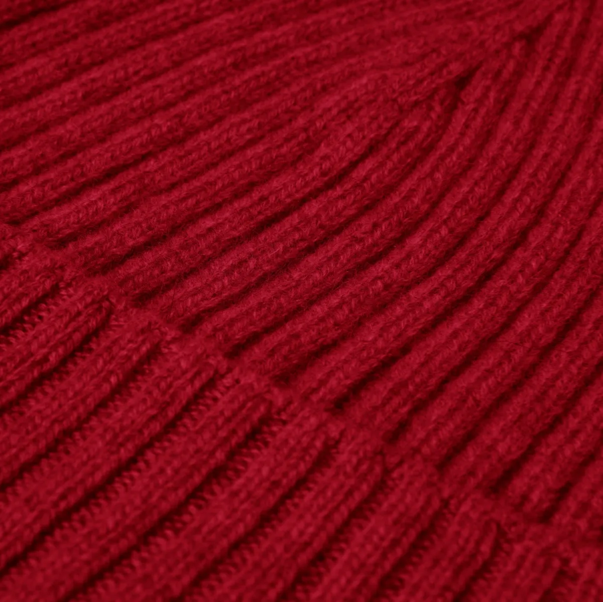 Milano (red) - 100% cashmere ribbed beanie (unisex)