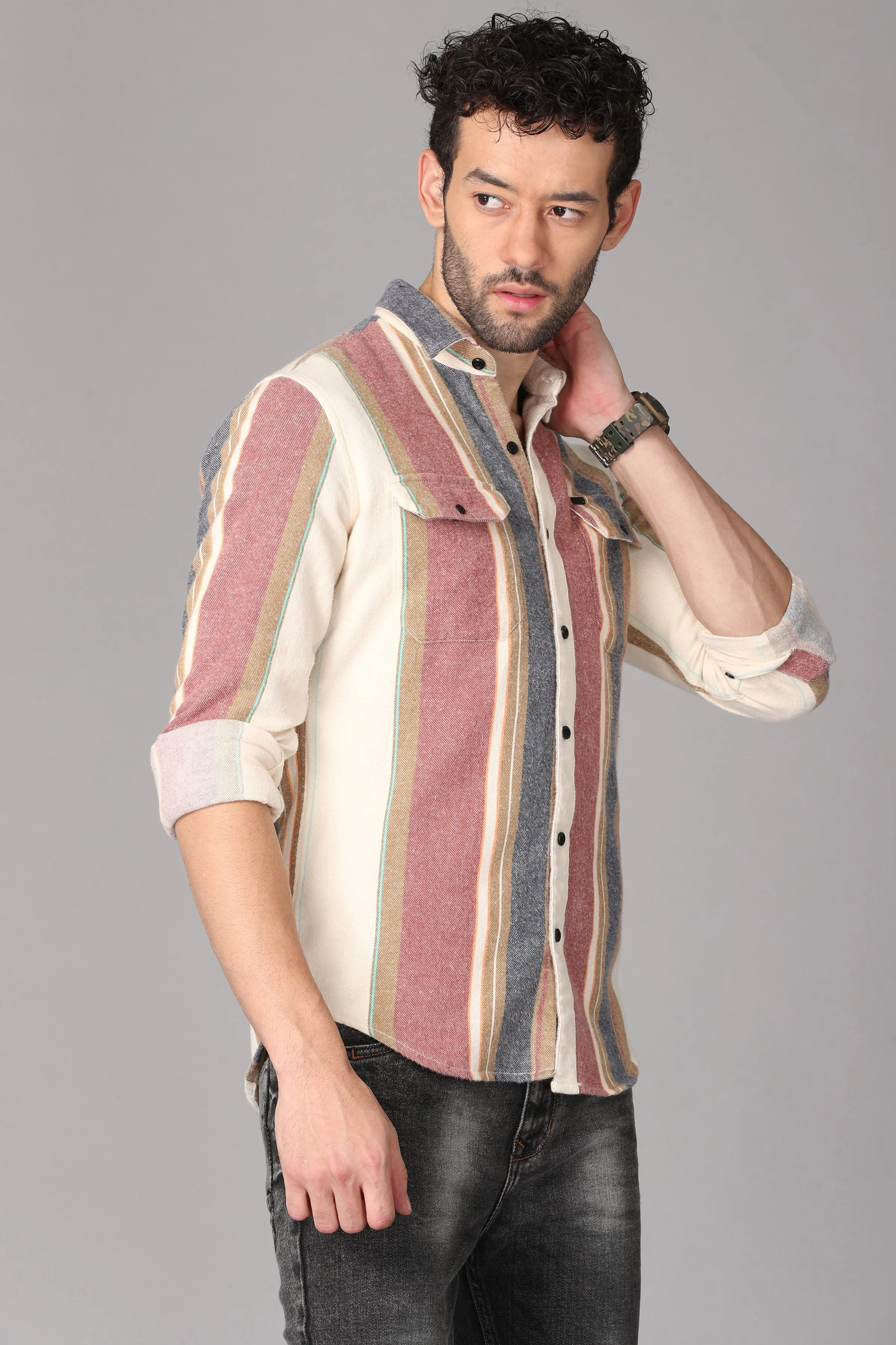 Multi Color Striped Shirt