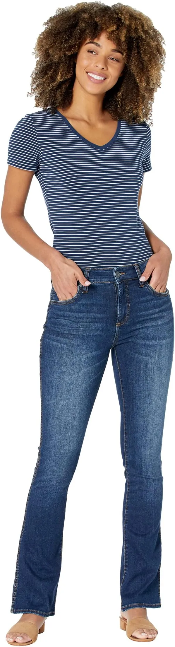 Natalie High Rise Bootcut Jeans KUT from the Kloth, color Monument