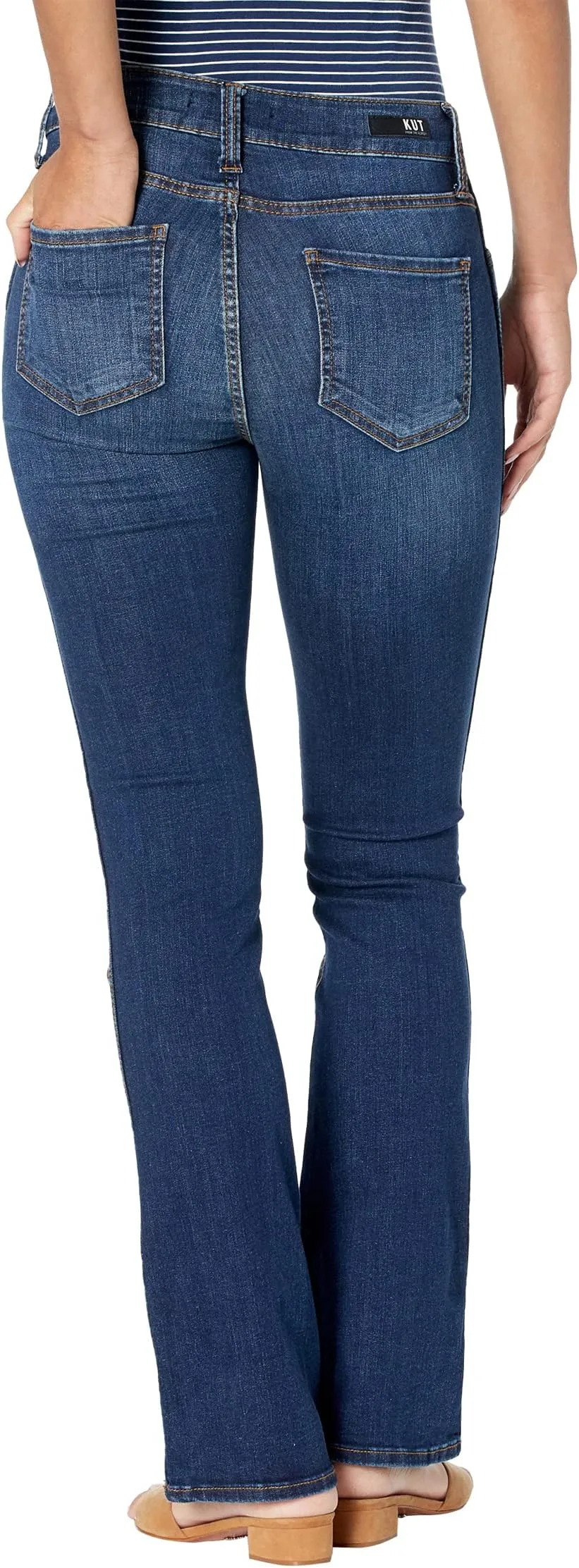 Natalie High Rise Bootcut Jeans KUT from the Kloth, color Monument