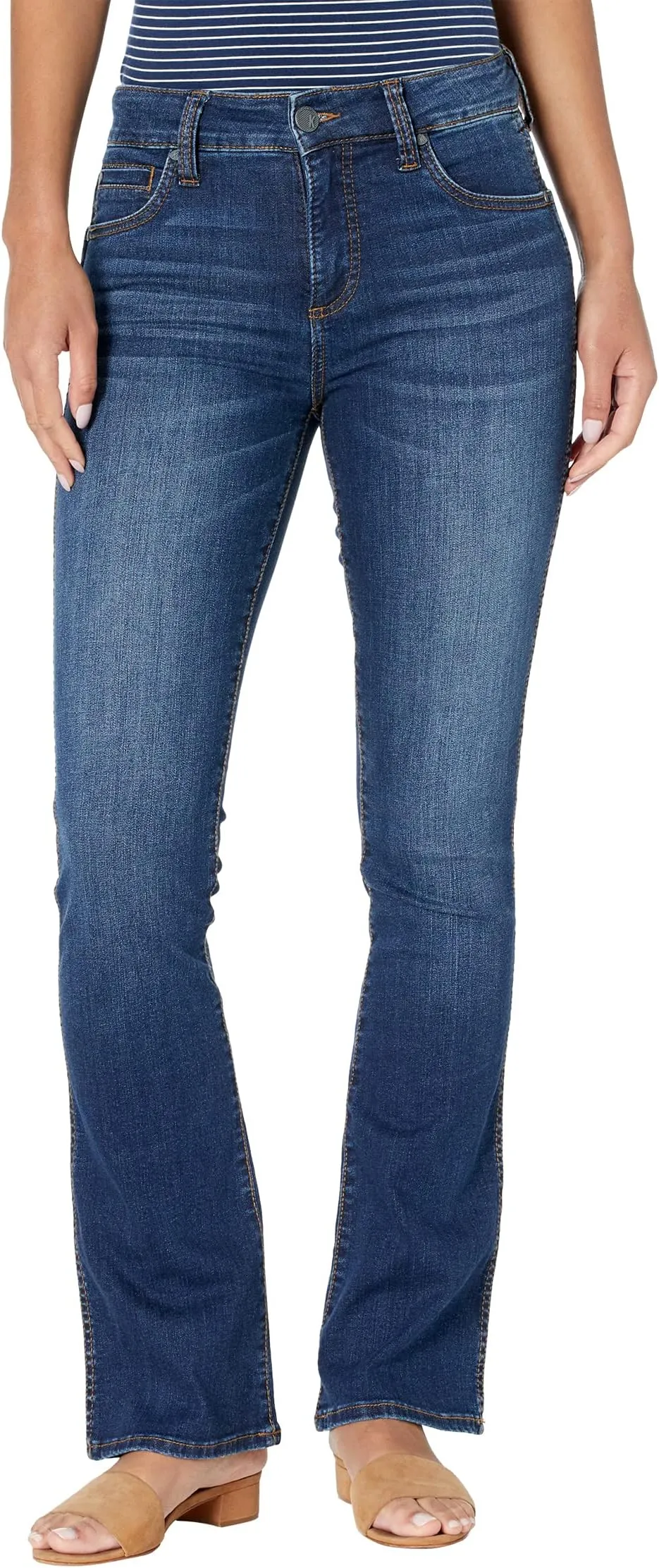 Natalie High Rise Bootcut Jeans KUT from the Kloth, color Monument