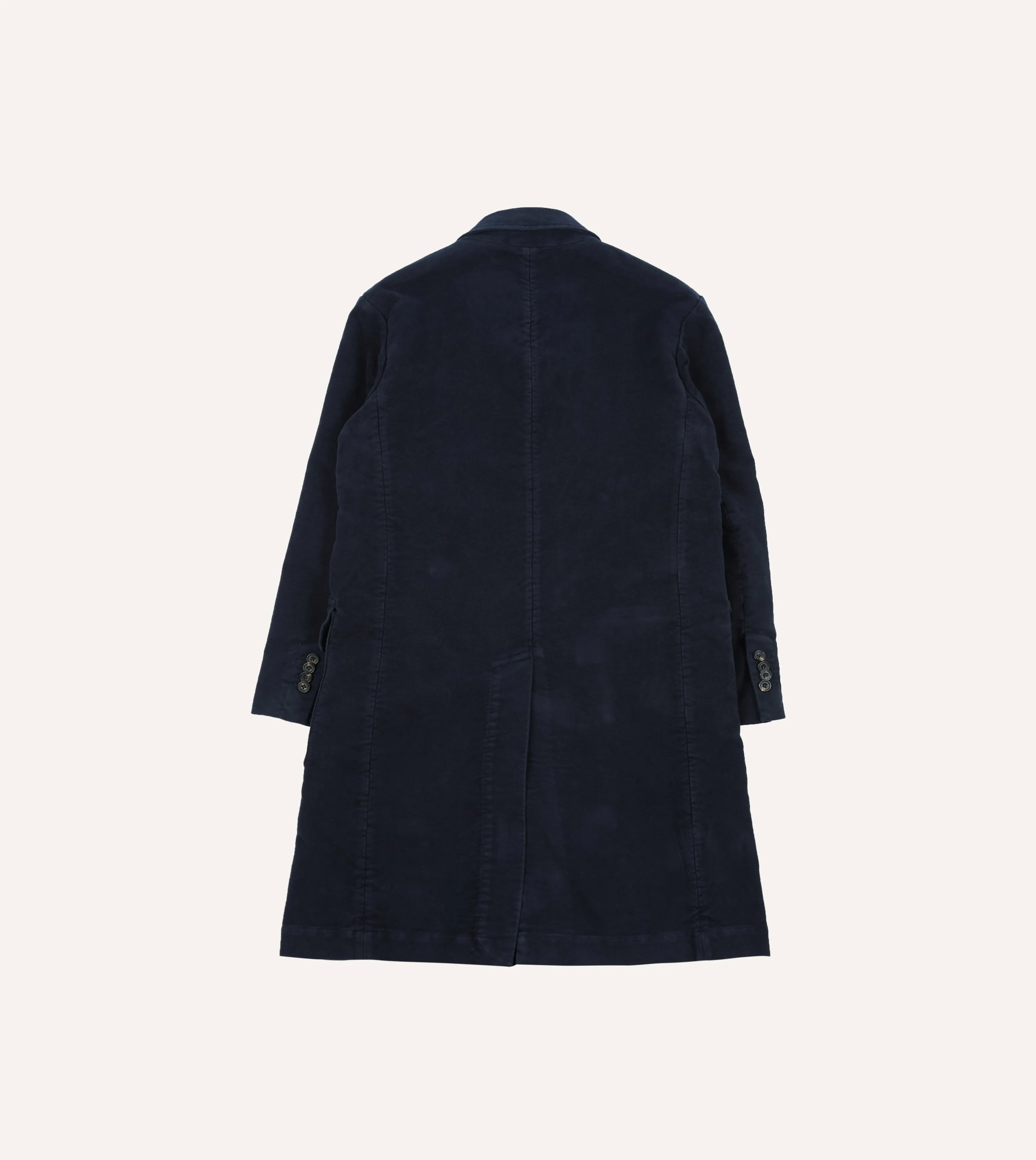 Navy Moleskin Overcoat