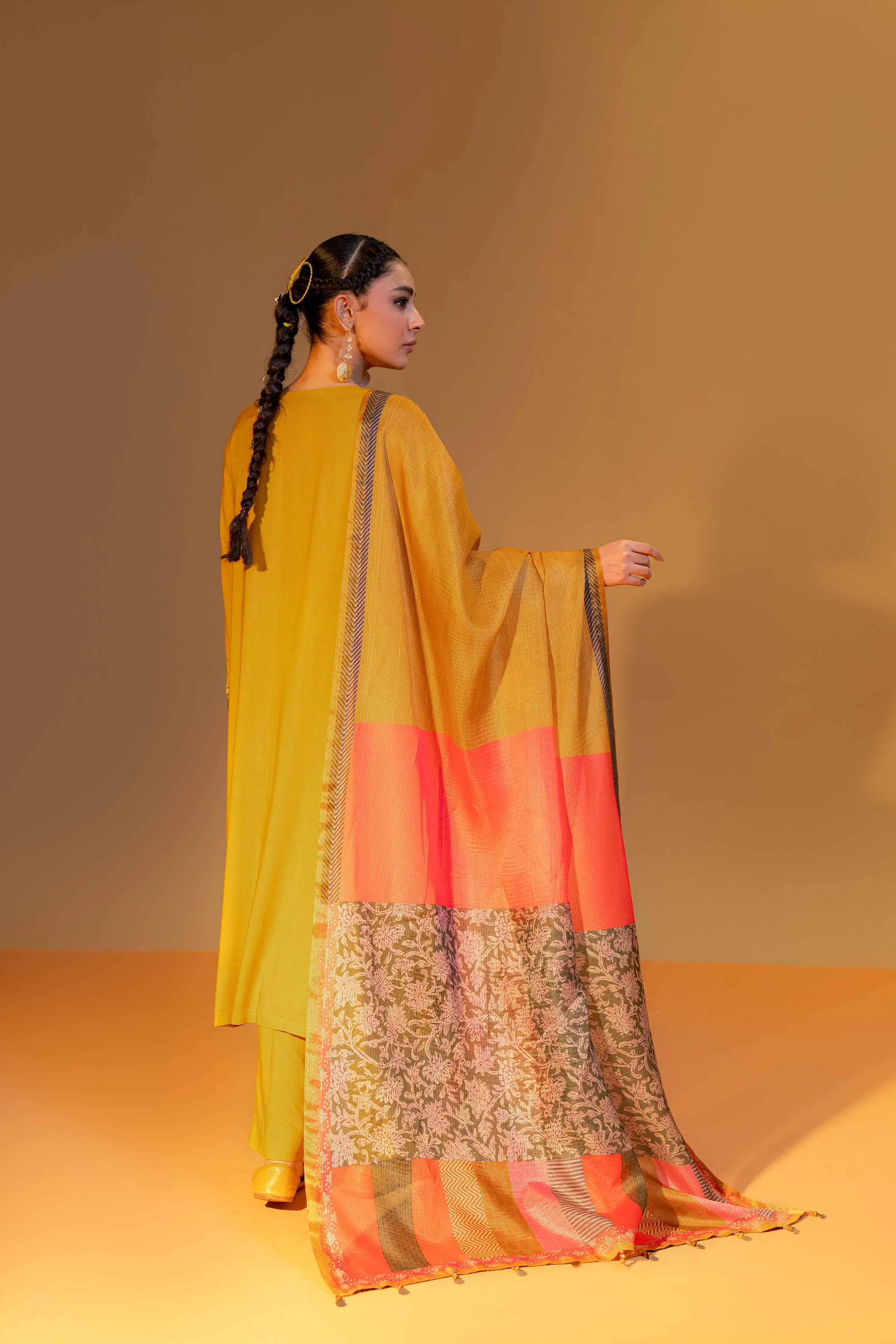 Nishat Linen Silk Collection – 3 Piece - Embroidered Suit - 42306458