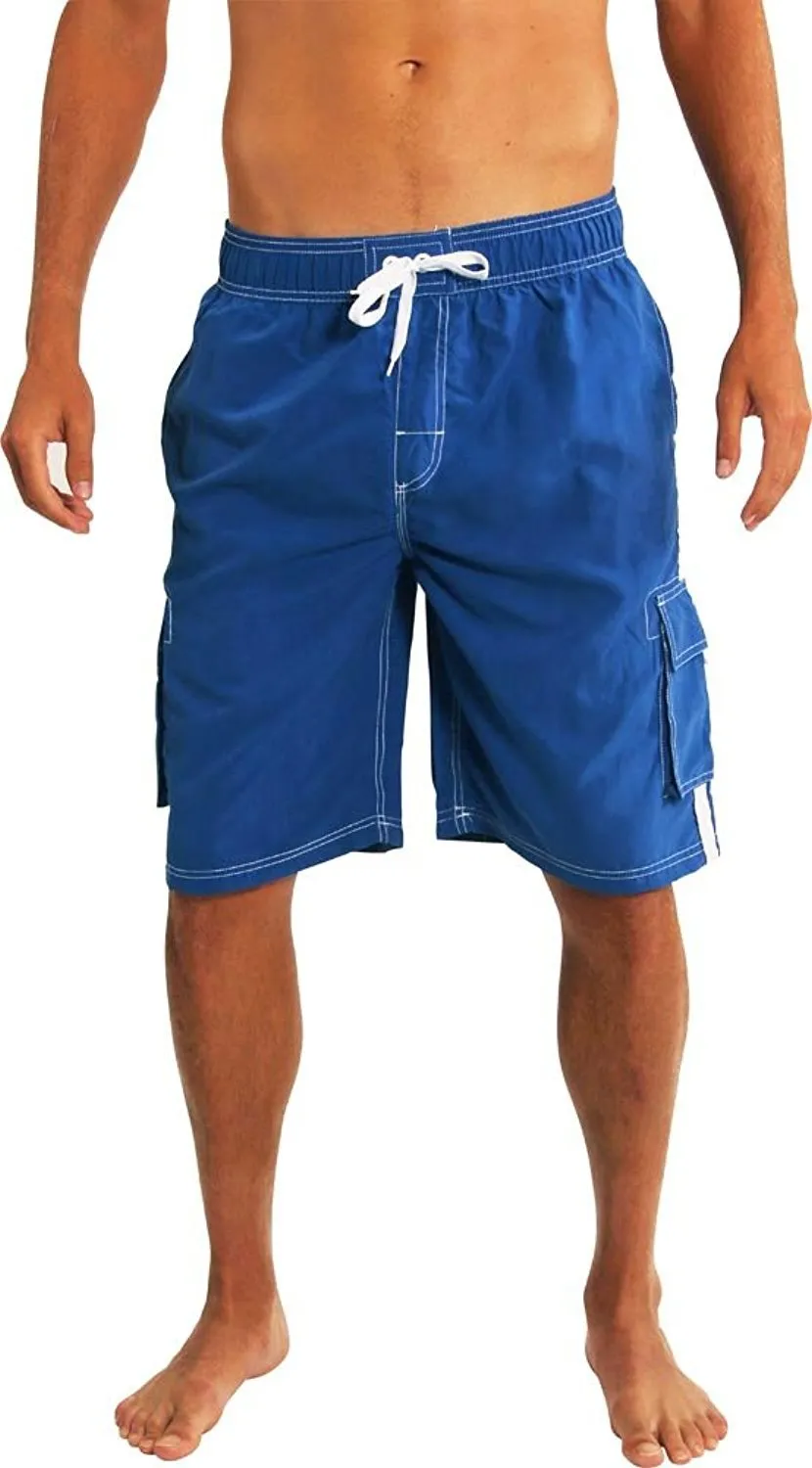 Norty Mens Big Extended Size Swim Trunks - Mens Plus King Size Swimsuit thru 5X