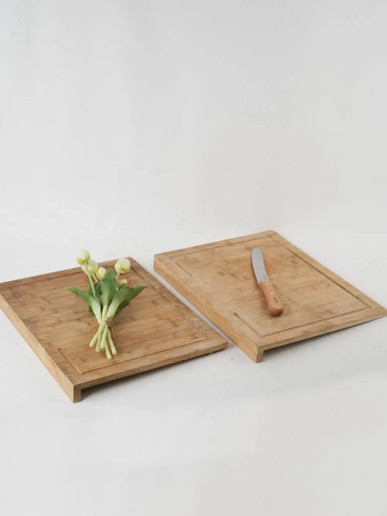 Pair of cutting boards w/ edge to catch onto counter top 17¾" x 13¾"