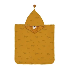 Pepito Bath Poncho Leopard Mustard