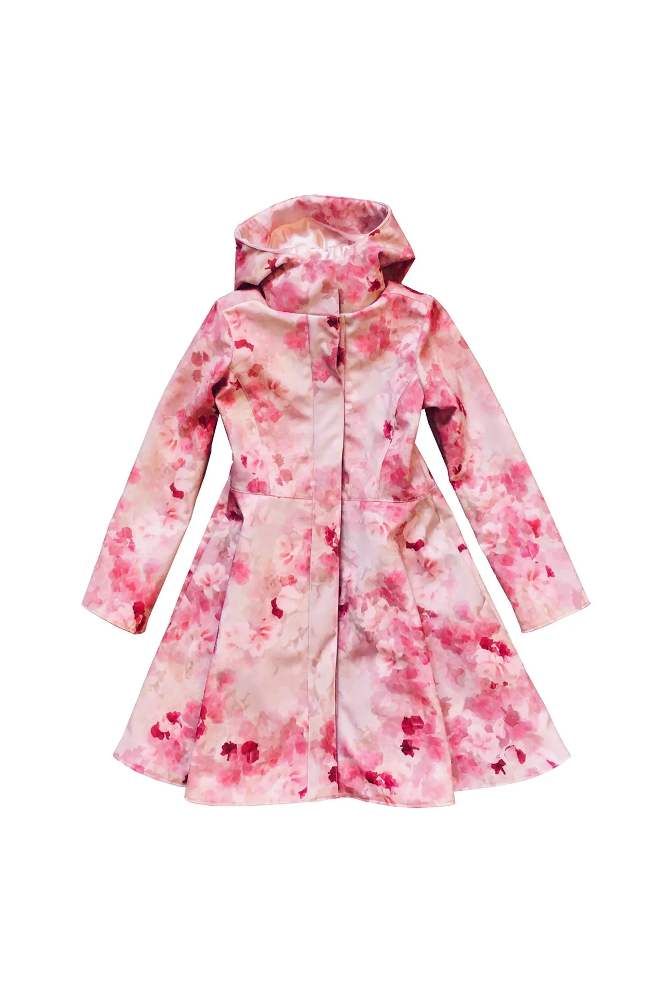 Pink Fit and Flare Coat for Girls | 'Sensual Pink'