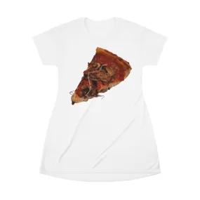 Pizza All Over Print T-Shirt Dress