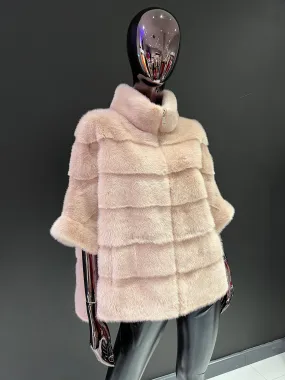 Pre-Order. Ships November 15. 2024. Genuine Scandinavian Mink Fur Poncho