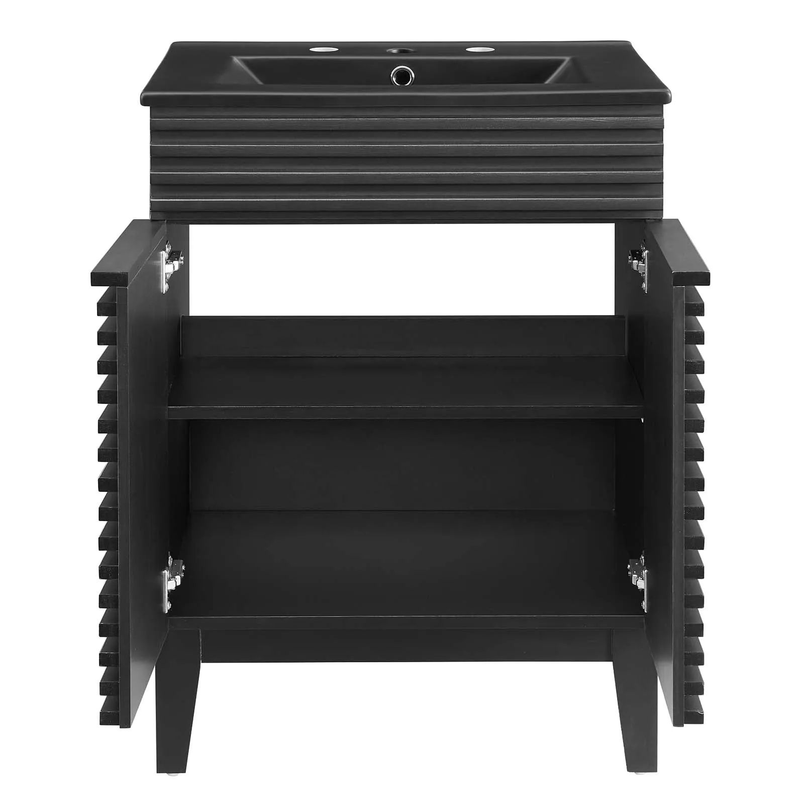 Render 24" Bathroom Vanity Black Black EEI-5350-BLK-BLK