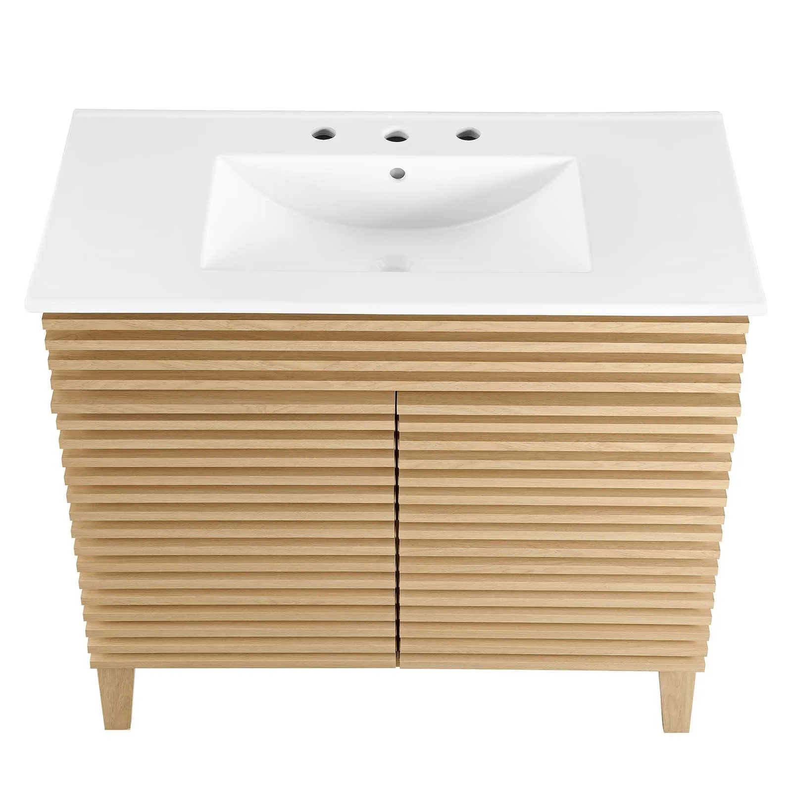 Render 36" Bathroom Vanity Oak White EEI-4437-OAK-WHI