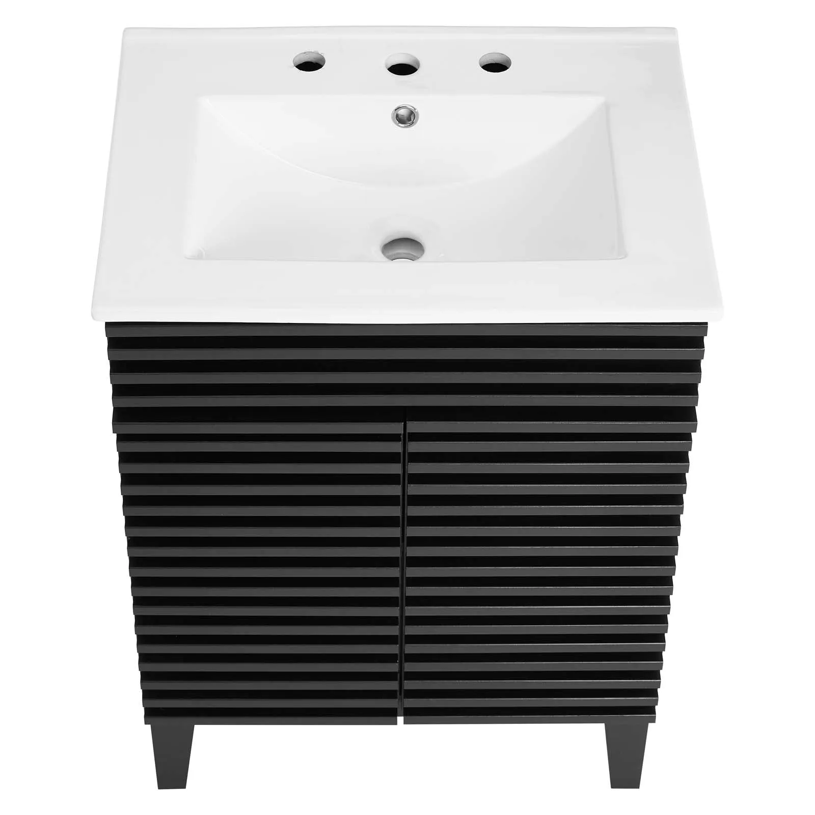 Render Bathroom Vanity Black White EEI-3860-BLK-WHI