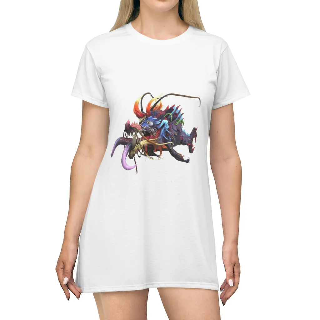 Ryuuk the Fish Dragon God All Over Print T-Shirt Dress