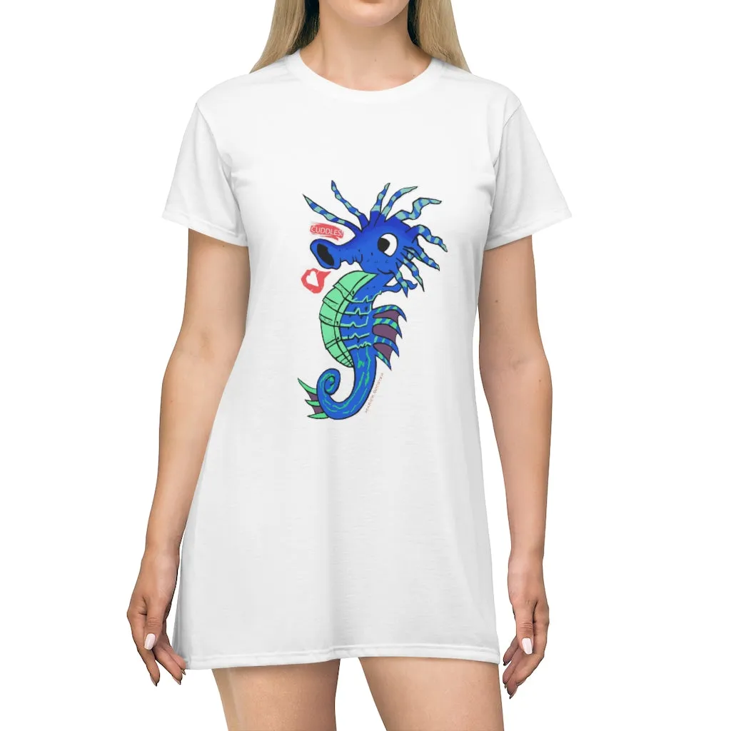 Scribblers the SeaHorse All Over Print T-Shirt Dress