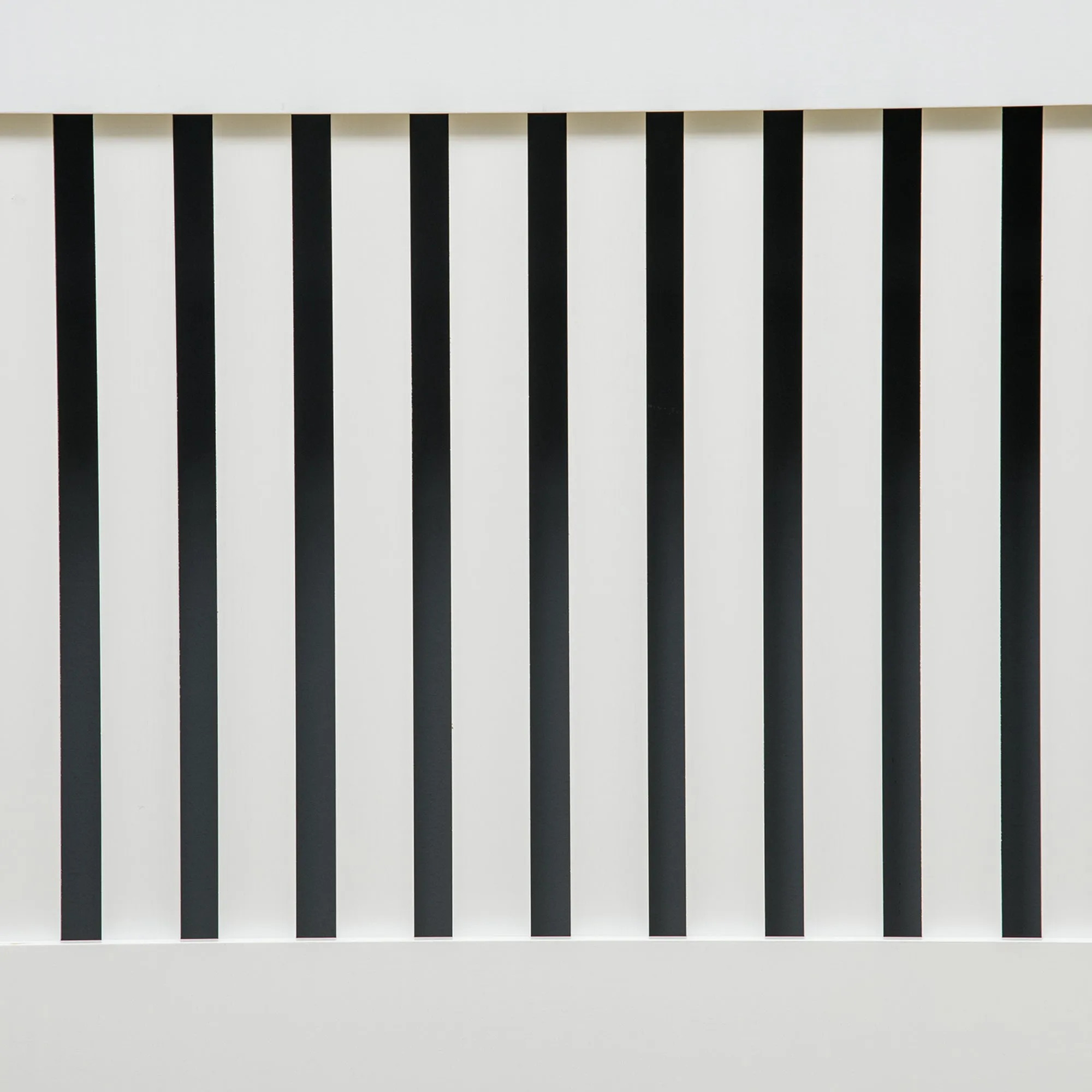 Slatted Radiator Cover Painted Cabinet MDF Lined Grill in White 172L x 19W x 81H cm