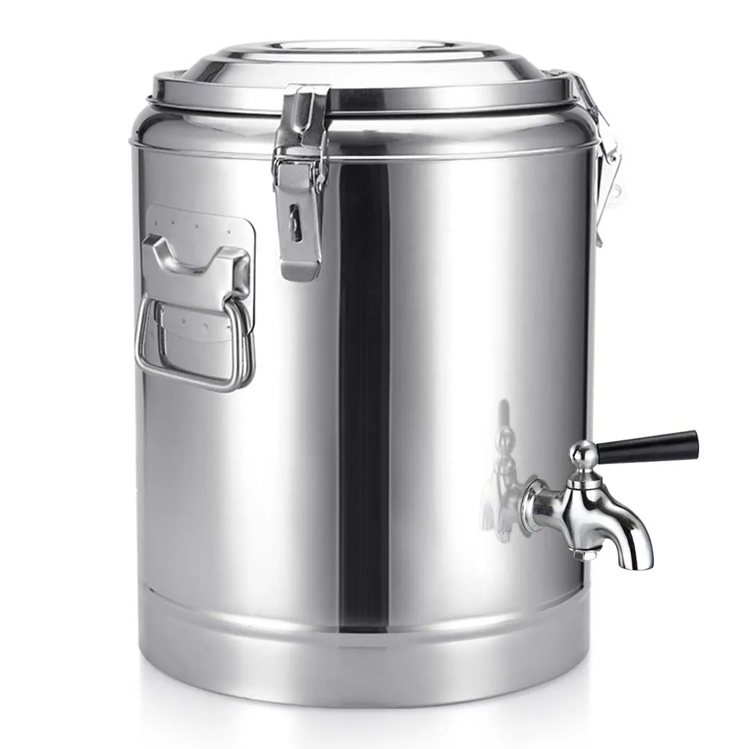 SOGA 30L Stainless Steel Insulated Stock Pot Dispenser Hot & Cold Beverage Container With Tap