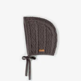 Souris Mini Knitted Bonnet, Brown