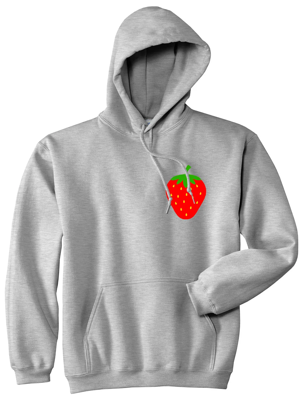 Strawberry Fruit Chest Mens Pullover Hoodie