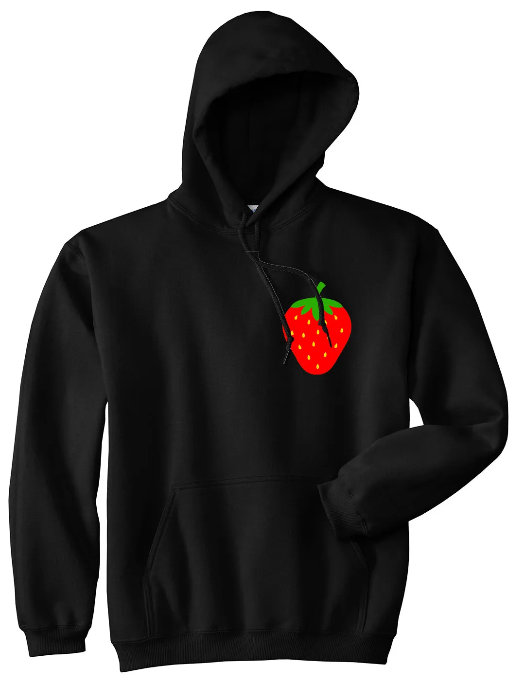 Strawberry Fruit Chest Mens Pullover Hoodie