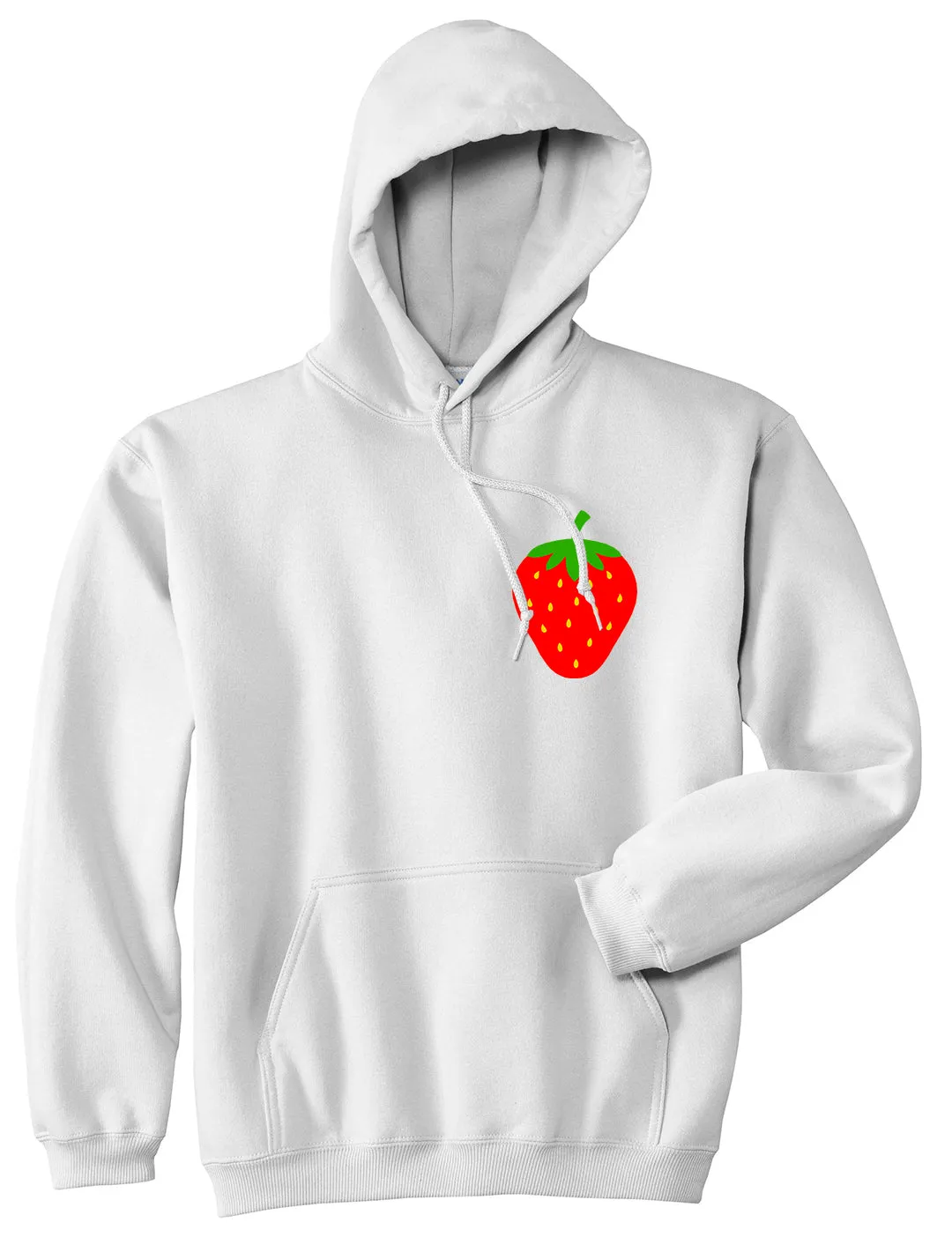 Strawberry Fruit Chest Mens Pullover Hoodie