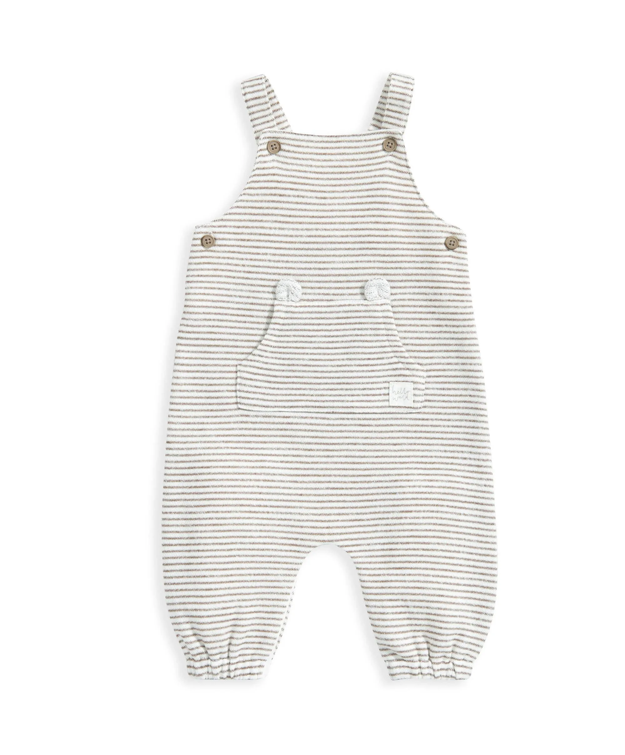 Stripe Dungarees & Bodysuit Outfit Set