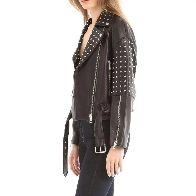 Studded Womens Leather Jacket