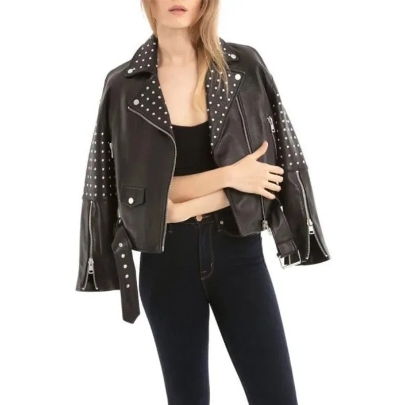 Studded Womens Leather Jacket