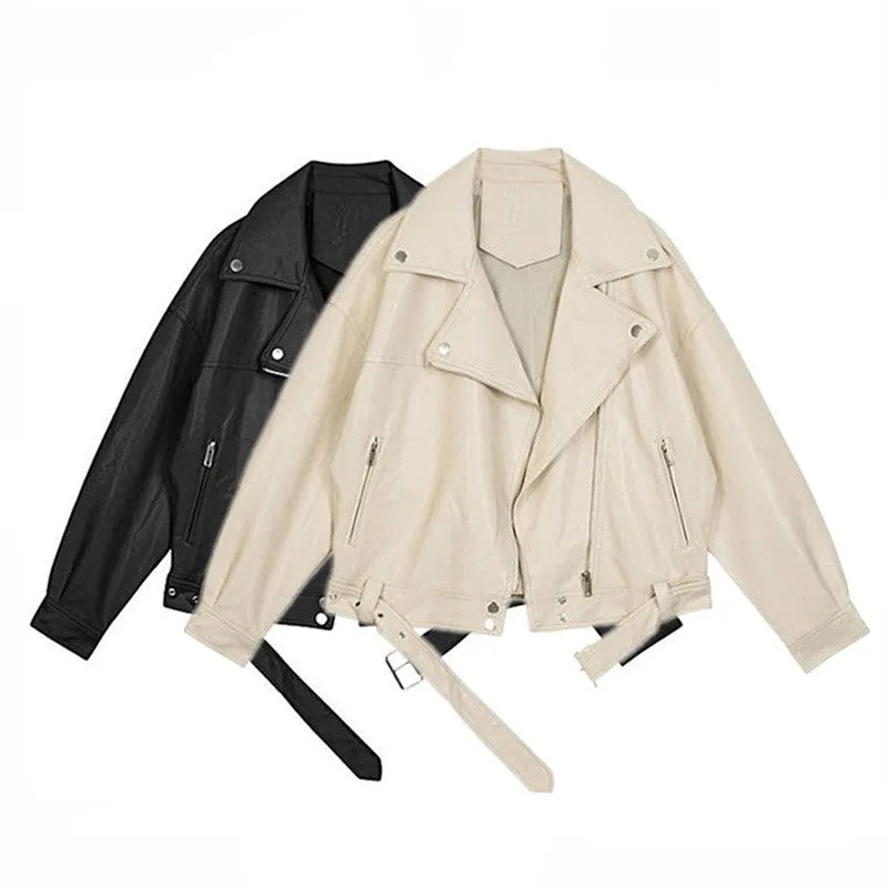 Suit Collar pure Leather Jacket for women Short Coat