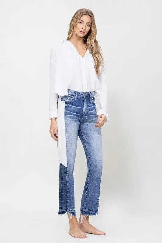 Super high rise crop jeans