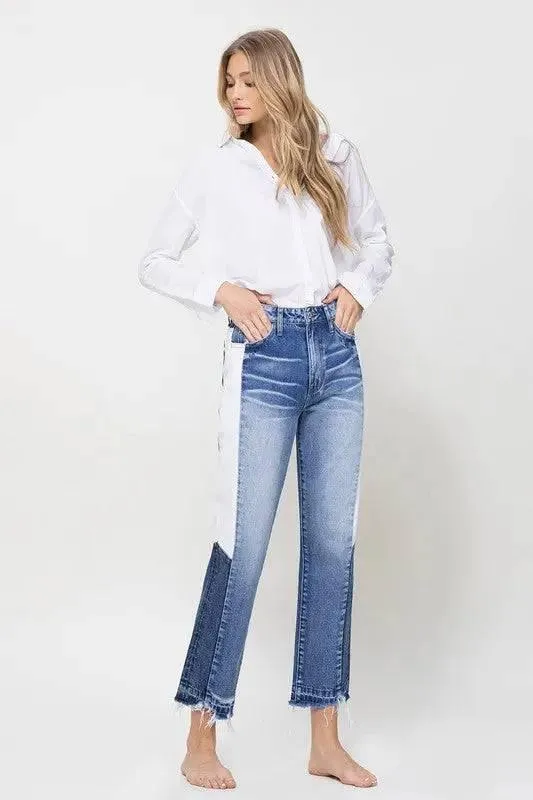 Super high rise crop jeans