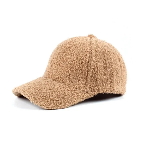 TEEK - Boucle Sherpa Teddy Bear Knit Ball Cap