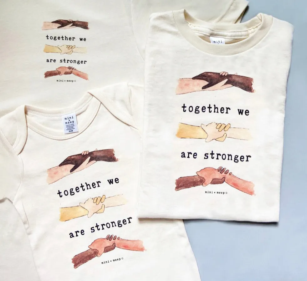 Together We Are Stronger Piece Organic Bodysuit