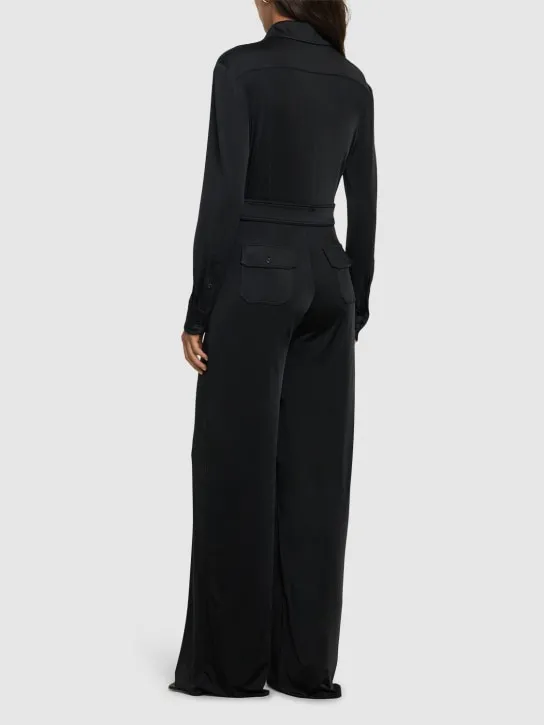 Tom Ford   Stretch satin long jumpsuit 