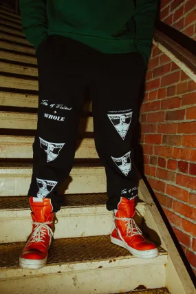 TOM OF FINLAND x WHOLE PUNK LOGO SWEATPANTS BLACK