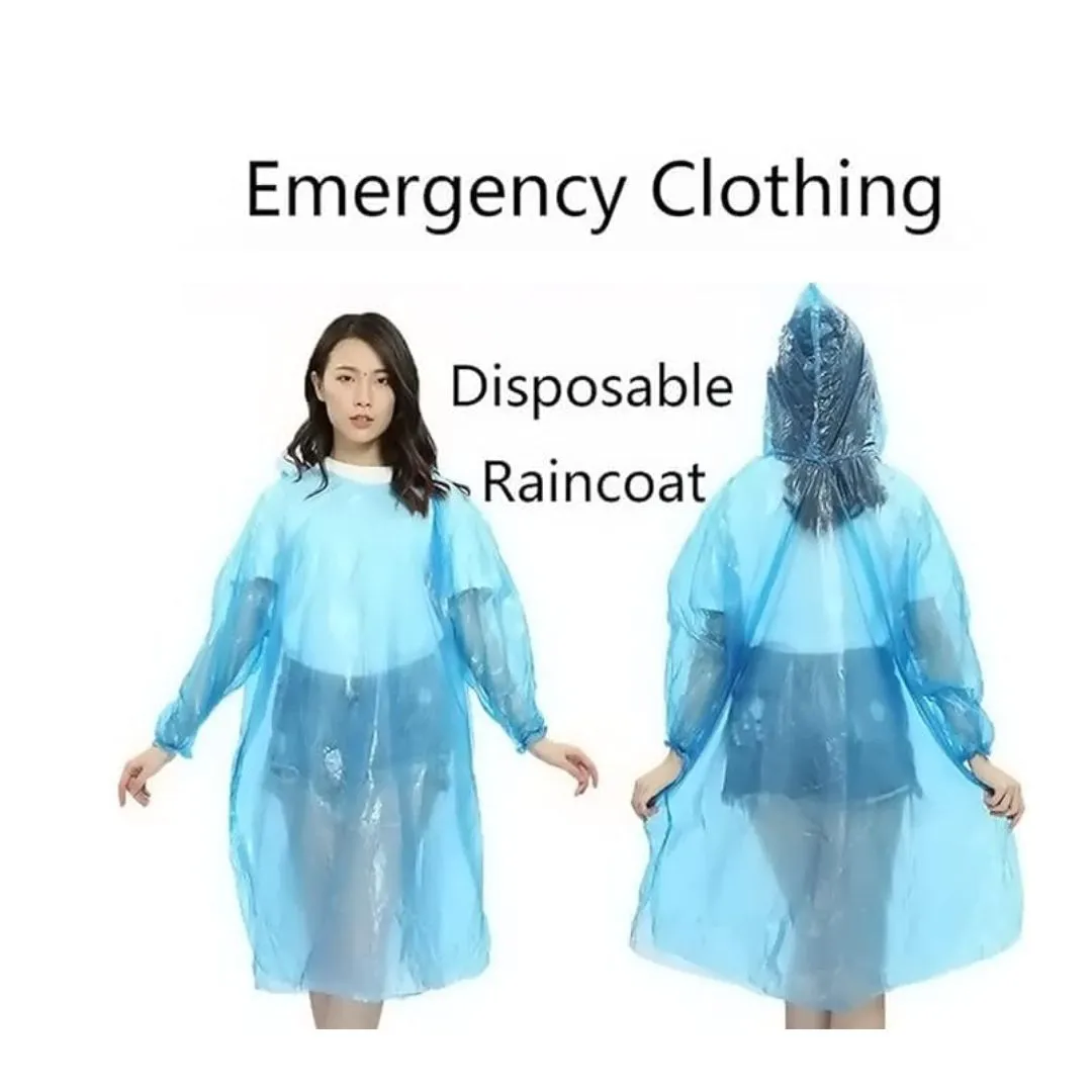 Unisex Disposable Rain Card For Emergency Use | Smallest Pocket Size Rain Card | Use And Throw Disposable Rain Card (Multicolor, Free Size)