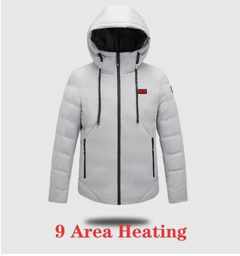 Unisex Winter Wind Stopper Smart Intelligent USB Full Body Heated Jacket