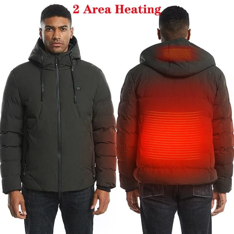 Unisex Winter Wind Stopper Smart Intelligent USB Full Body Heated Jacket