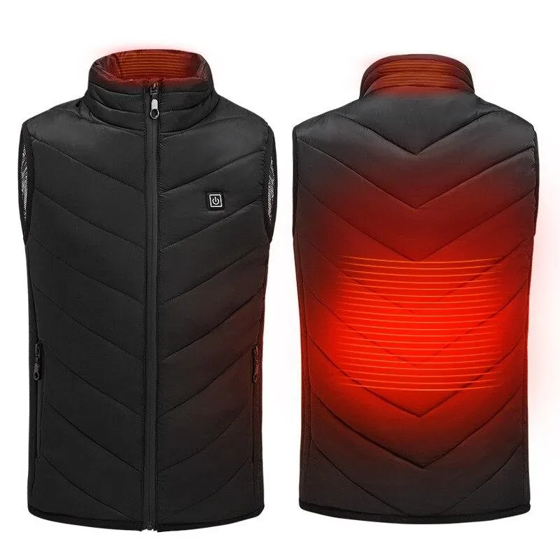 Unisex Winter Wind Stopper Smart Intelligent USB Full Body Heated Jacket